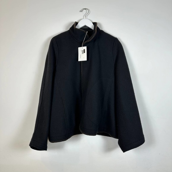 3MAN AW20 - Black Wool Blanket Button-up Jacket - Made in UK